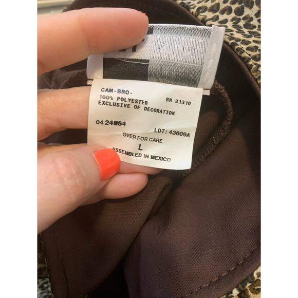 I.N. Studio vintage animal print skirt blouse set size 8 - Picture 5 of 14